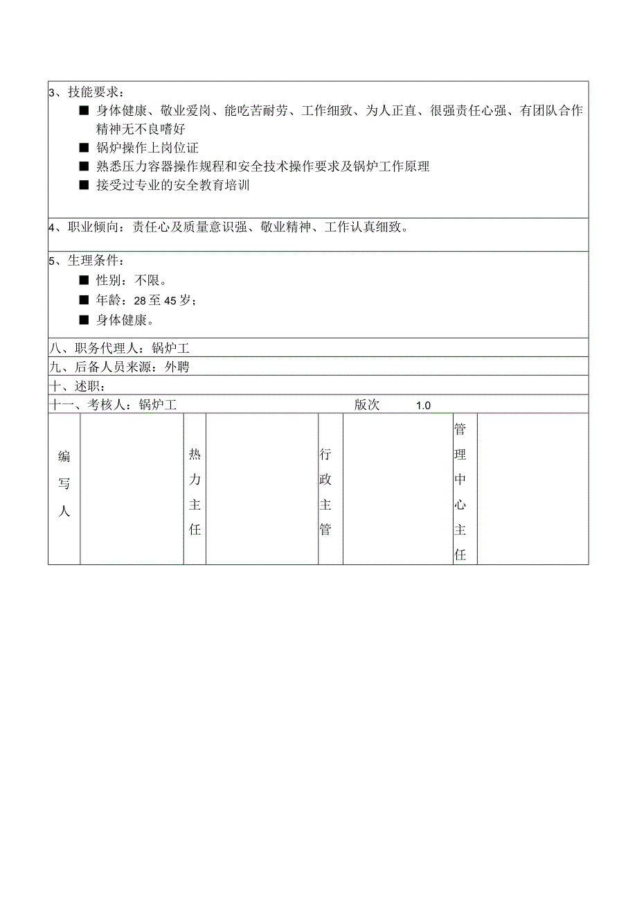 行政部锅炉工岗位说明书.docx_第2页