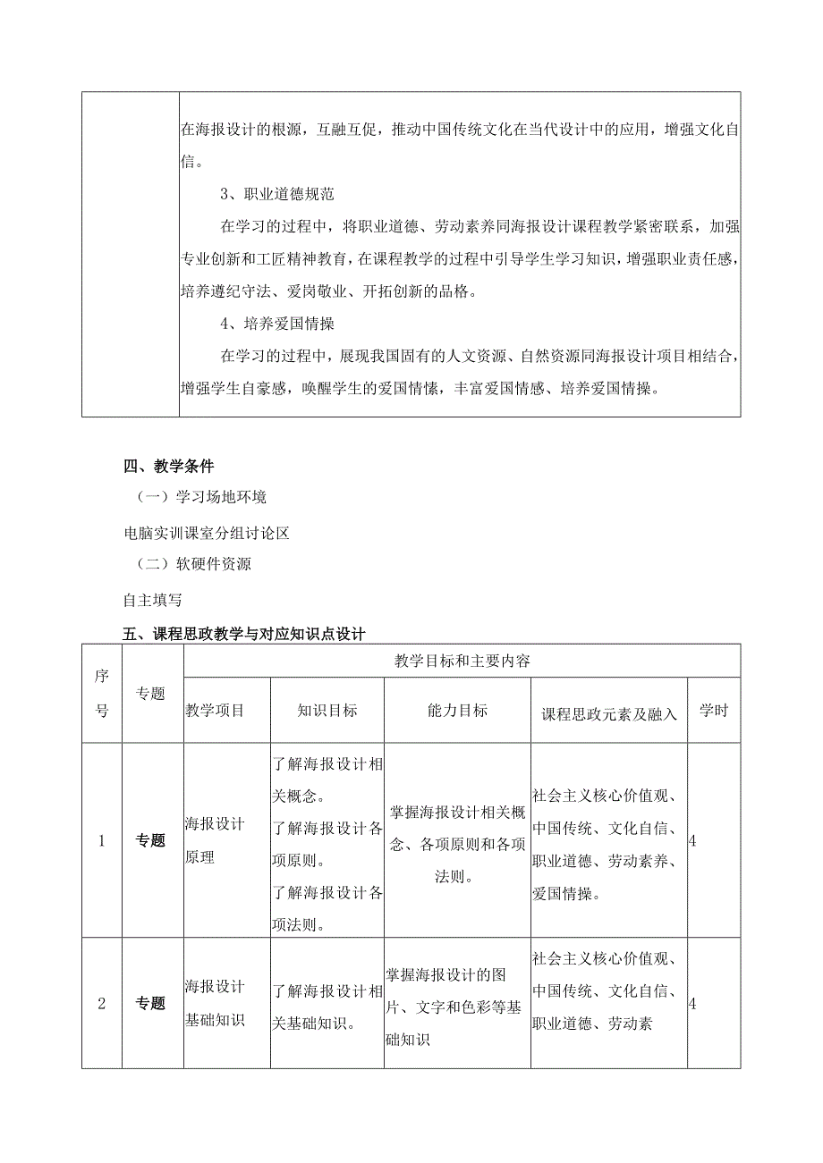 《海报设计》课程思政教学大纲.docx_第2页