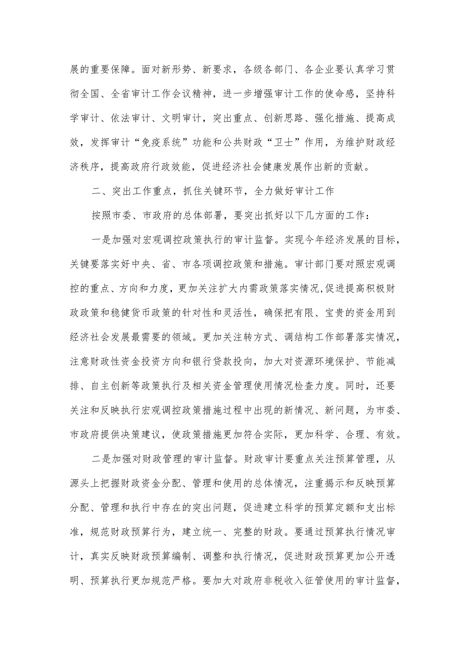 在全市审计工作暨推进党、政、企领导干部经济责任审计工作会议上的讲话.docx_第3页