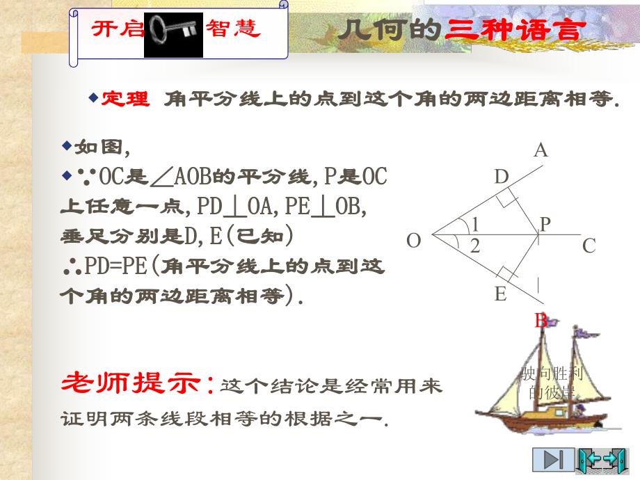 角平分线的性质案例2精品教育.ppt_第2页