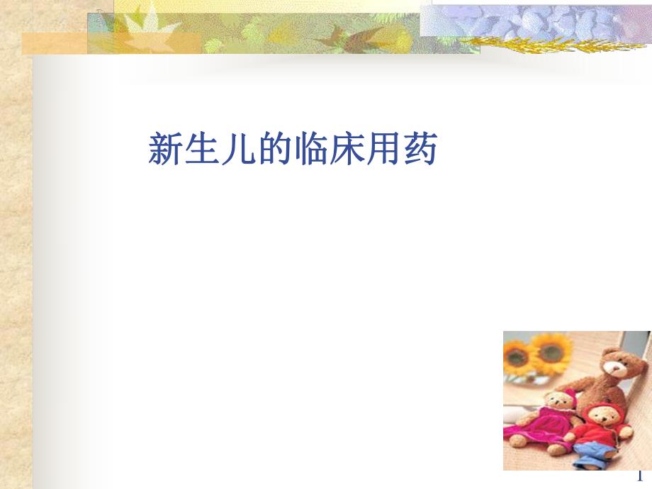 新生儿及老人用药名师编辑PPT课件.ppt_第1页