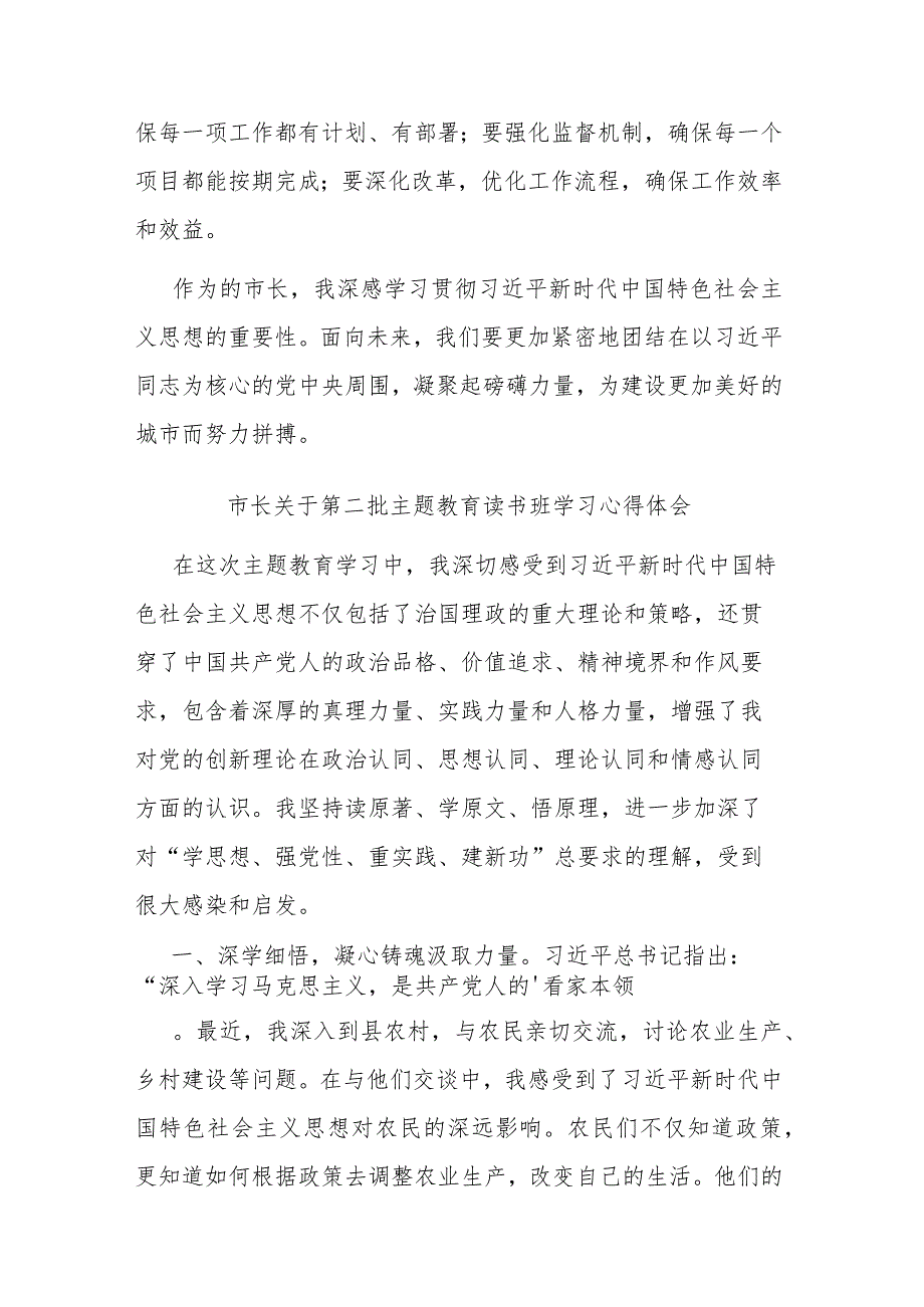 市长关于第二批主题教育读书班学习心得体会(二篇).docx_第3页