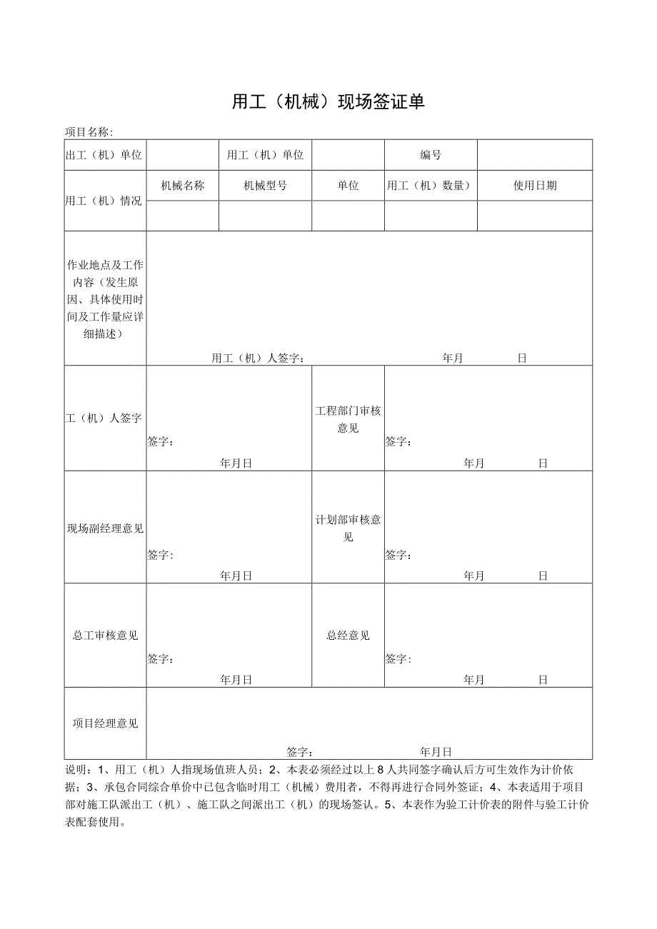 用工（机械）现场签证单.docx_第1页