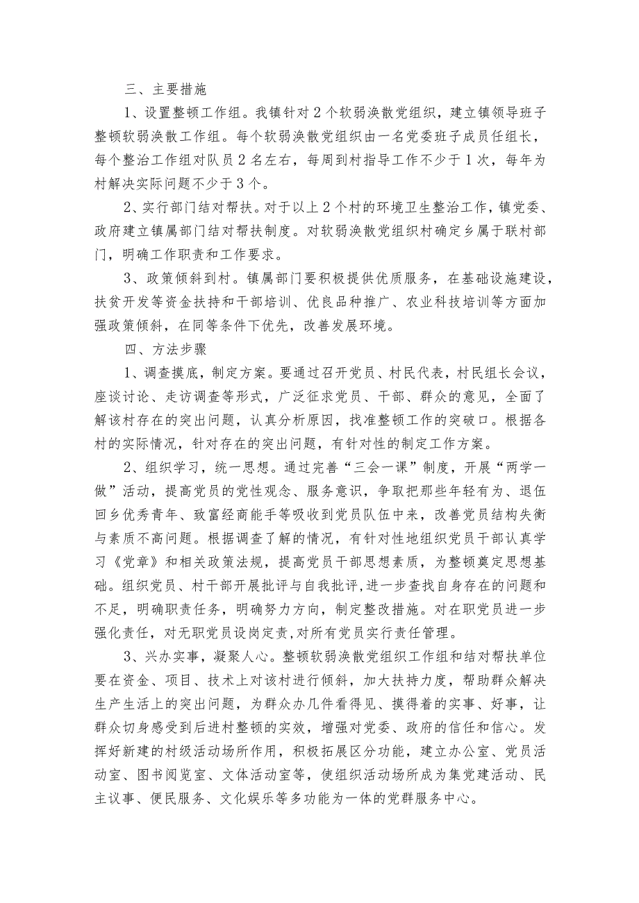 软弱涣散村自评报告范文2023-2023年度(通用6篇).docx_第2页