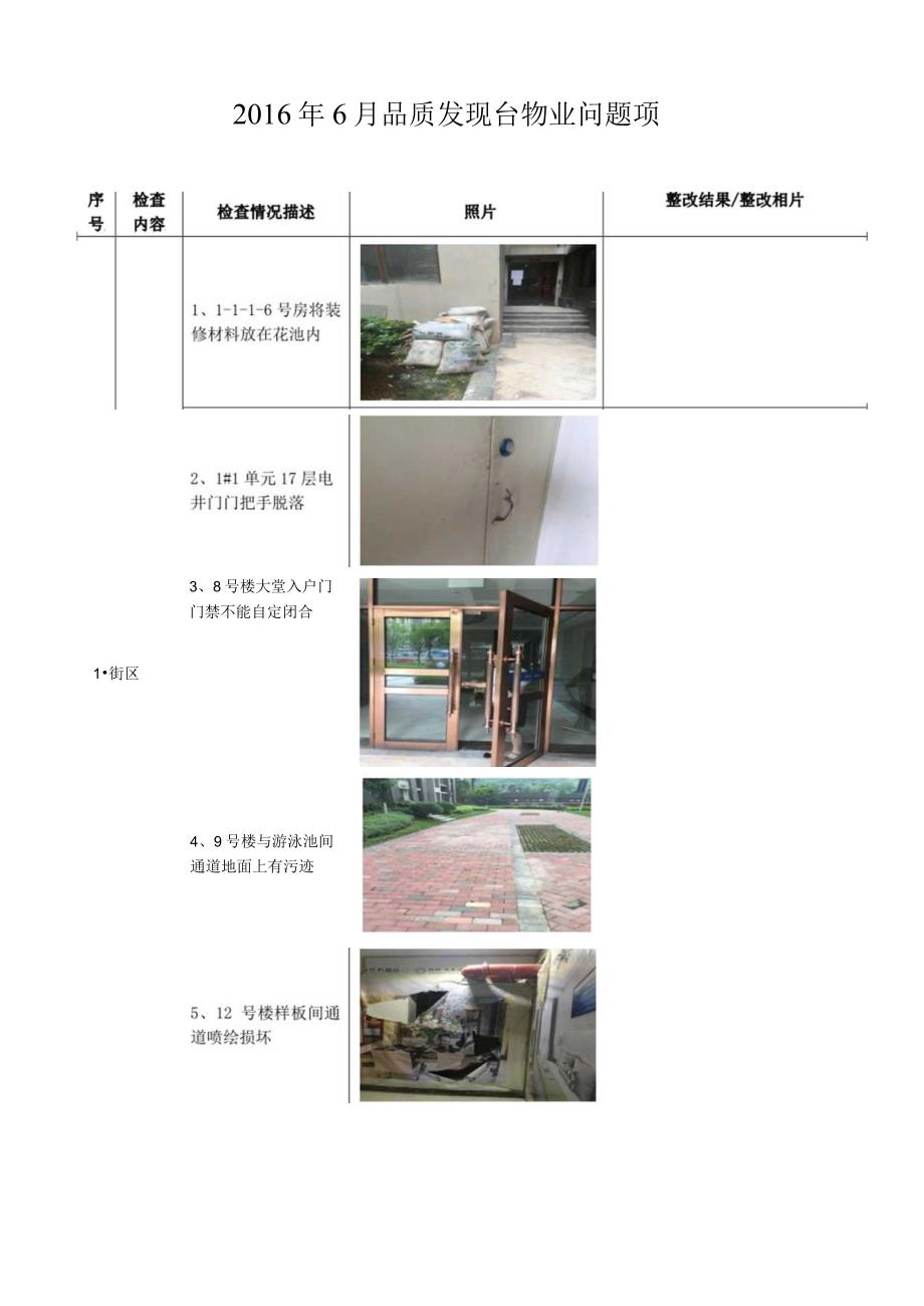 地产6月份品质发现台问题汇总.docx_第1页