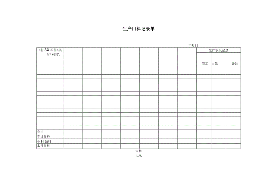 生产用料记录单.docx_第1页