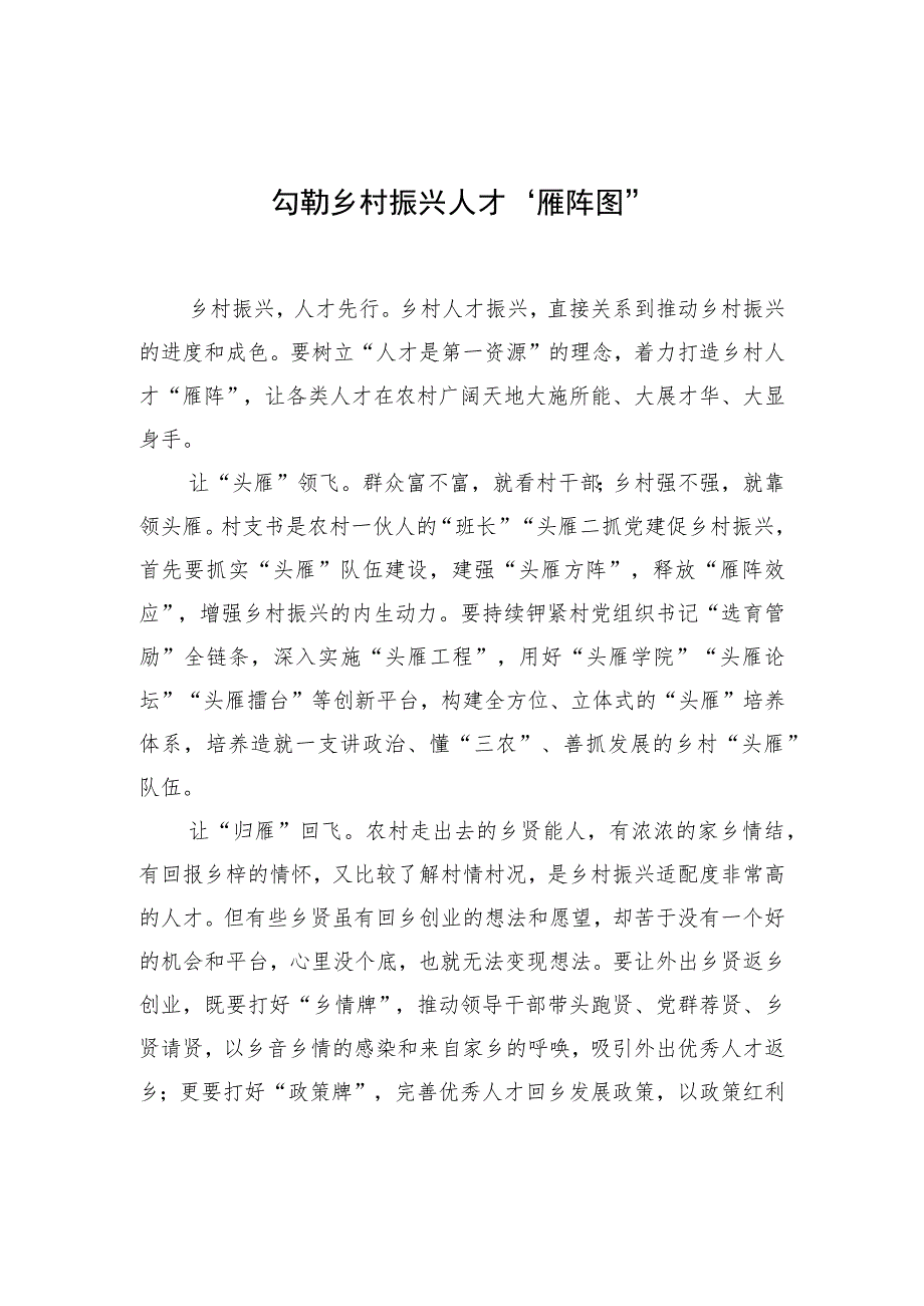 勾勒乡村振兴人才“雁阵图”.docx_第1页