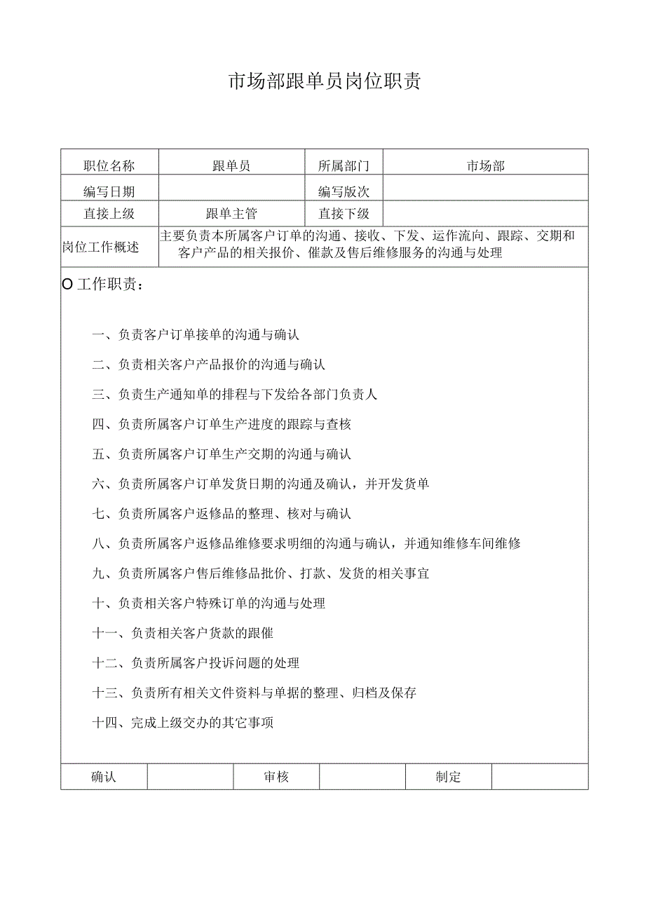 市场部跟单员岗位职责.docx_第1页