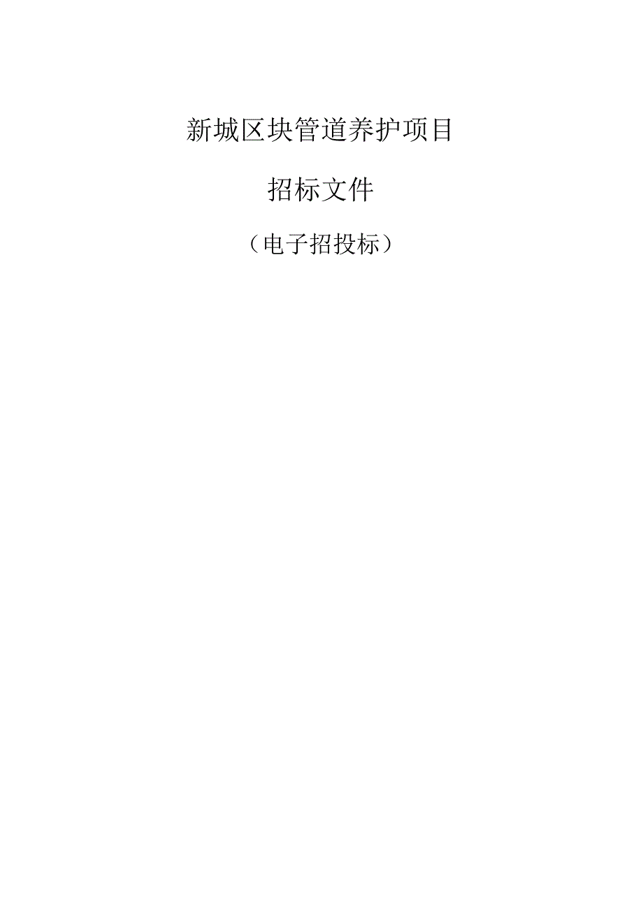 新城区块管道养护项目招标文件.docx_第1页