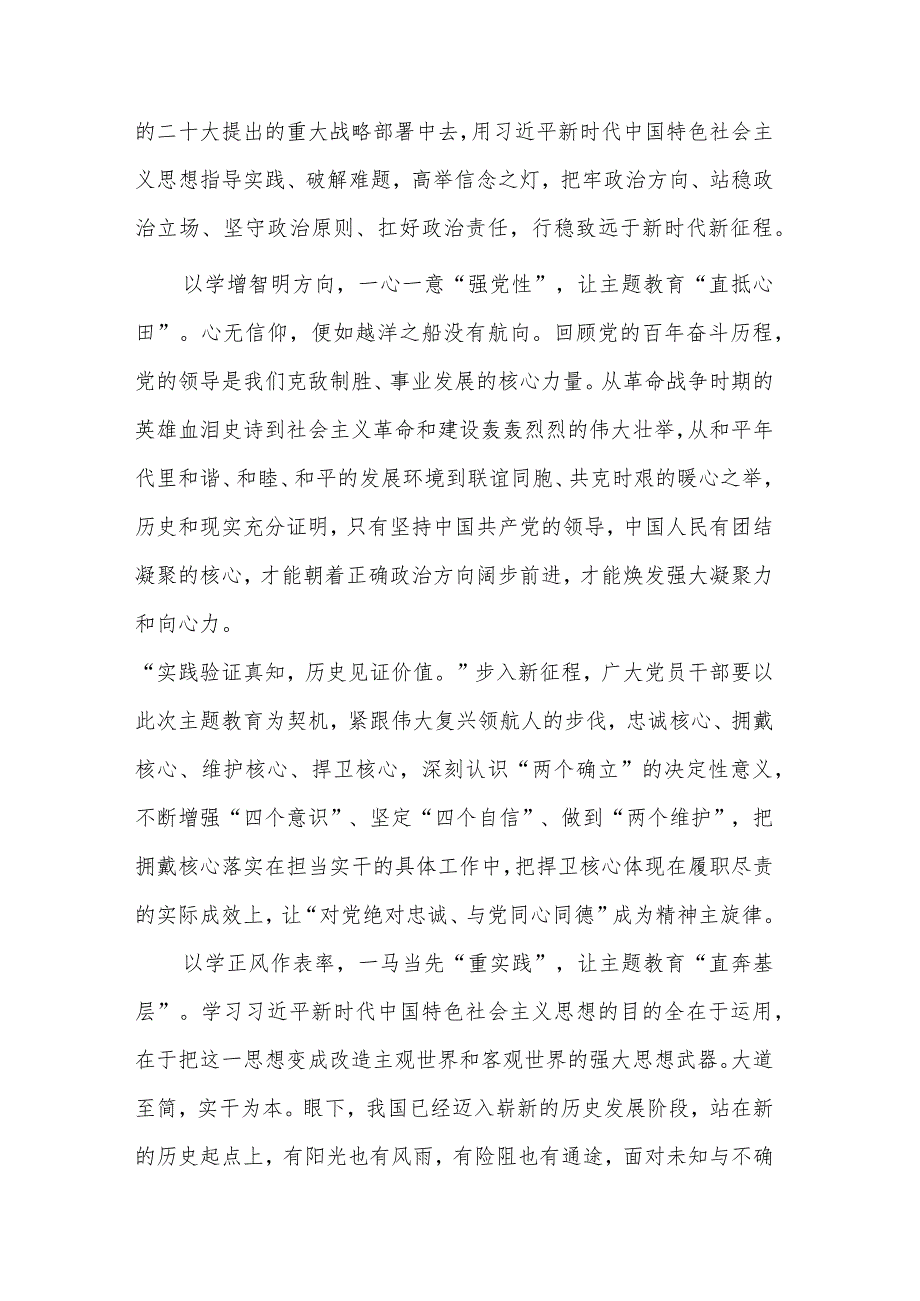 党员领导2023干部主题教育学习研讨发言稿2篇合集.docx_第2页