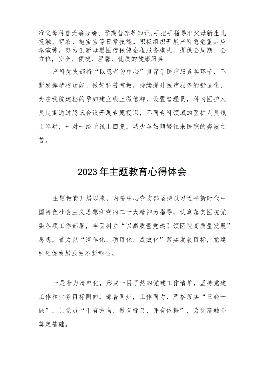 医院党支部书记关于2023年主题教育的心得体会(20篇).docx_第3页