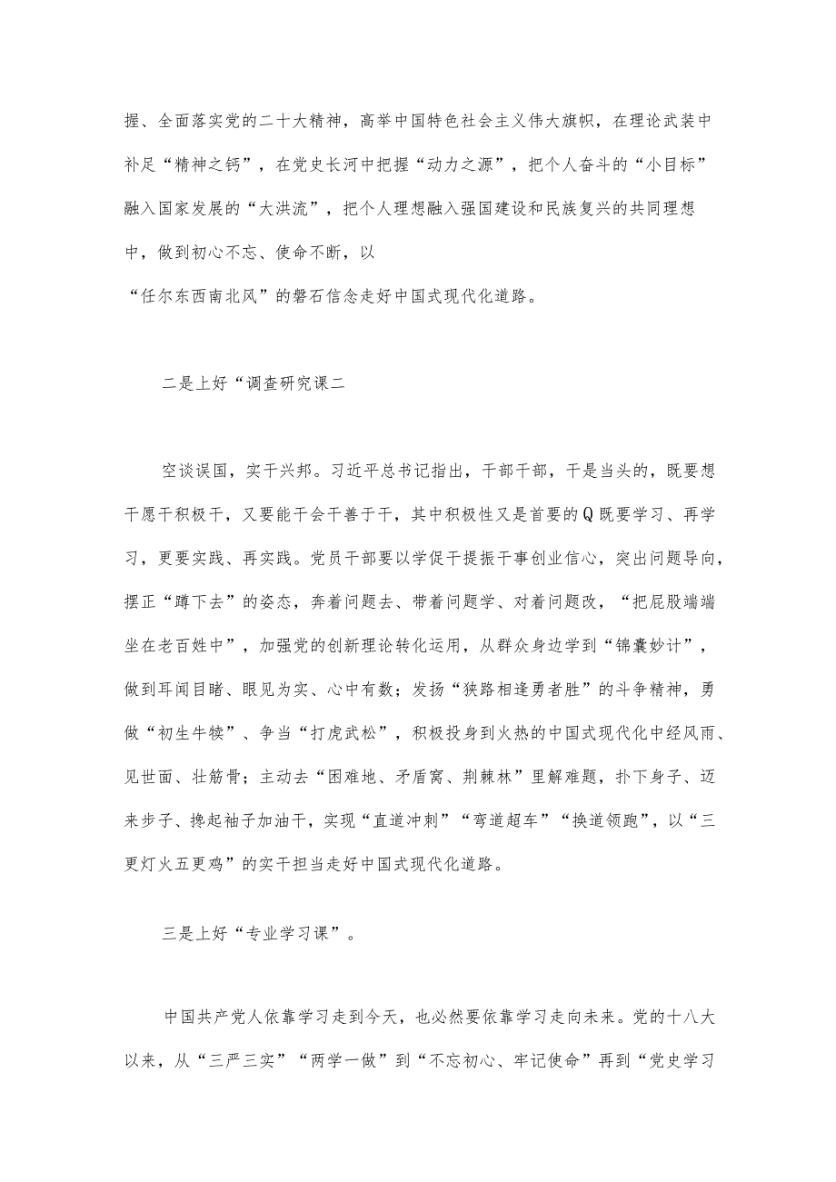 2023年学习贯彻主题教育发言材料与主题教育专题内容学习计划安排【两份】范文.docx_第2页