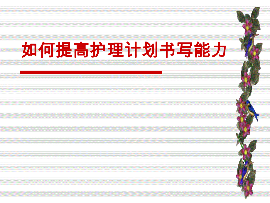 护理计划书写作能力培训.ppt_第1页