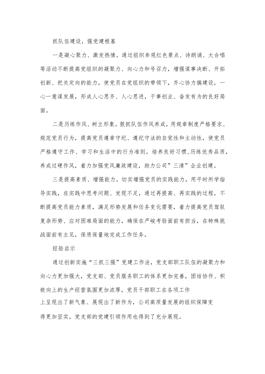 公司机关第二党支部“三抓三强”党建工作经验材料.docx_第3页