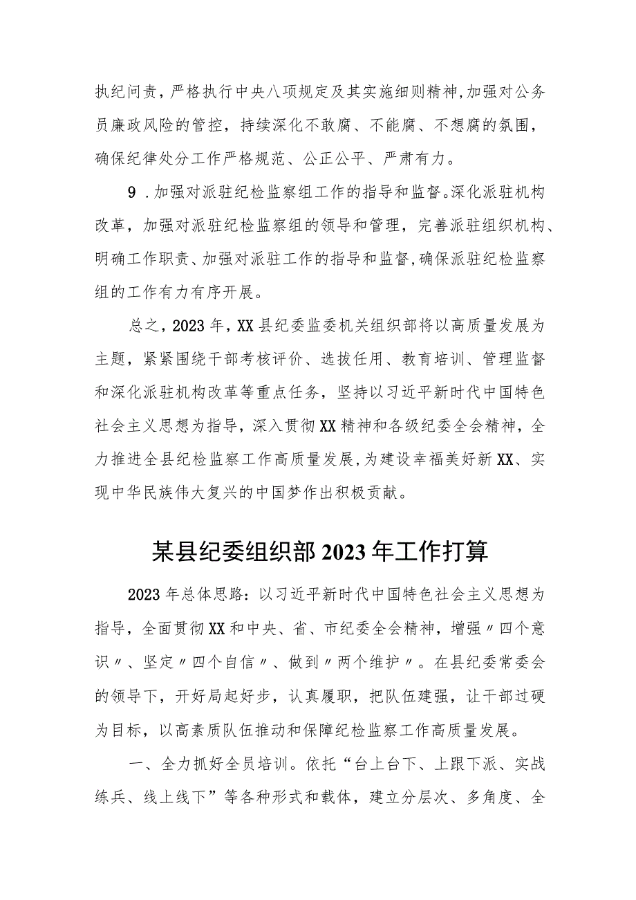 某县纪委监委机关组织部2023年工作计划.docx_第3页