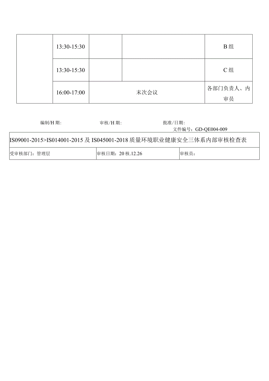 ISO9001 ISO14001 ISO45001-2018质量环境和职业健康安全管理体系内部审核全套资料.docx_第3页