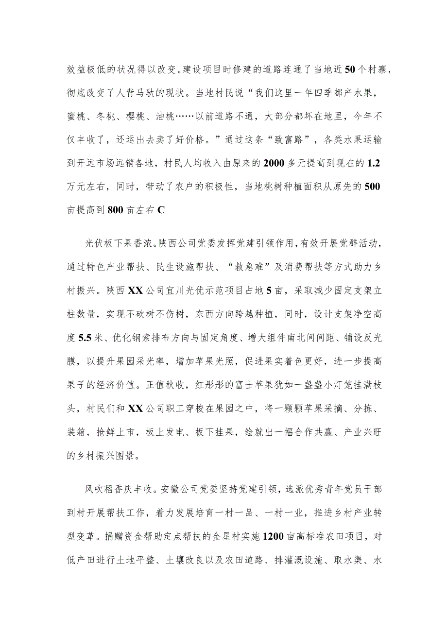 国有企业助力乡村振兴工作总结汇报.docx_第2页