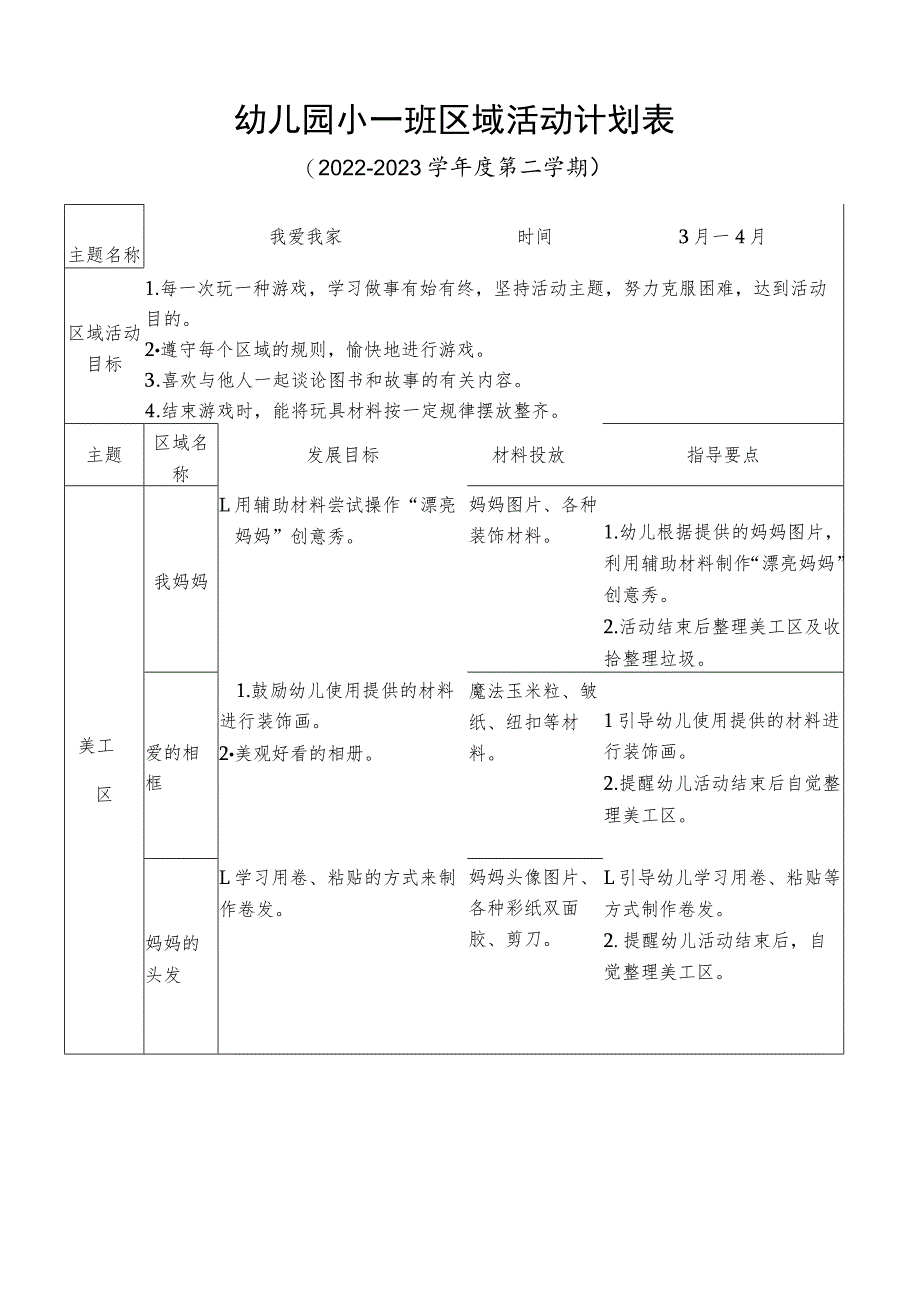 区域活动计划表（班级）.docx_第1页