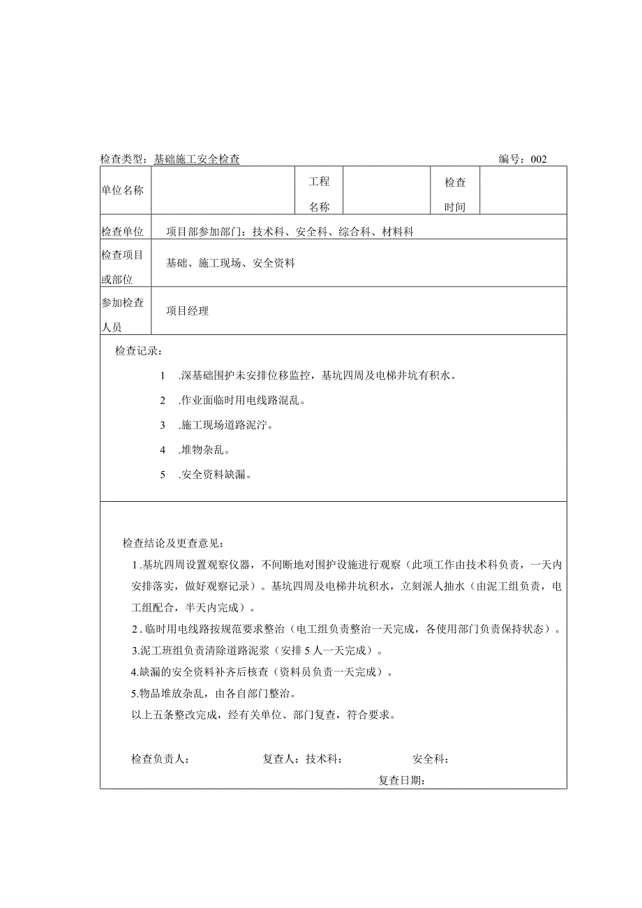 项目部定期安全检查记录表完整可编辑版.docx_第2页