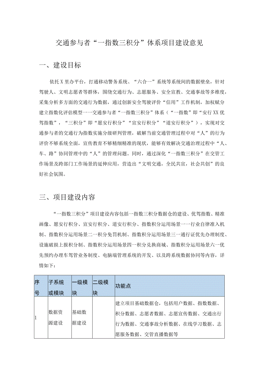 交通参与者“一指数三积分”体系项目建设意见.docx_第1页