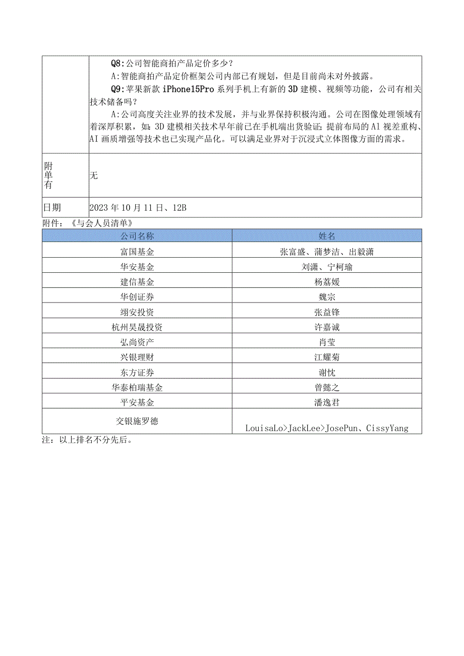 虹软科技虹软科技股份有限公司投资者关系活动记录表.docx_第3页