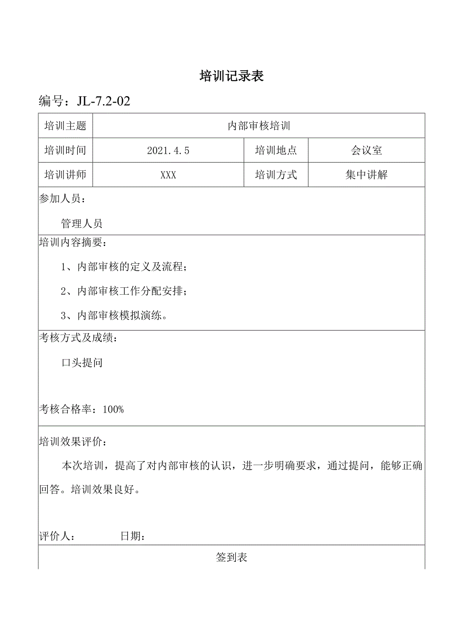 培训记录表.docx_第1页