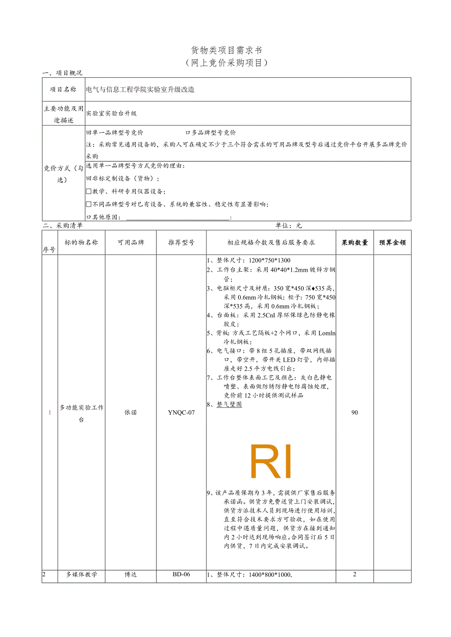 货物类项目需求书.docx_第1页