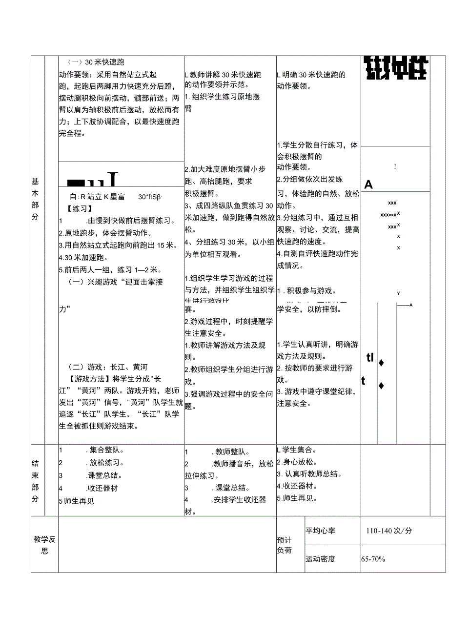 义务教育新课标水平一身体基本活动30米快速跑体育与健康教案.docx_第3页