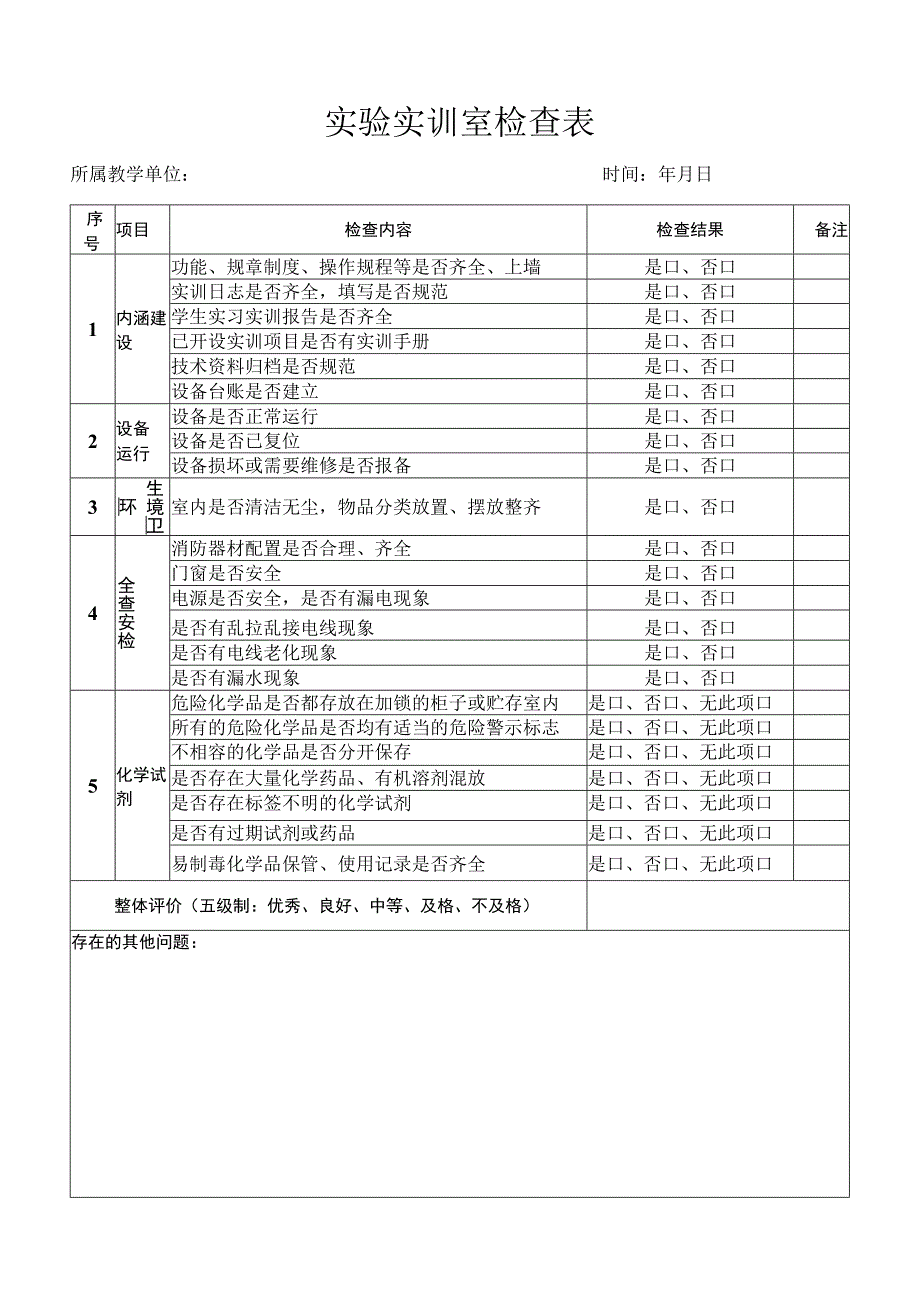 实验实训室检查表.docx_第1页