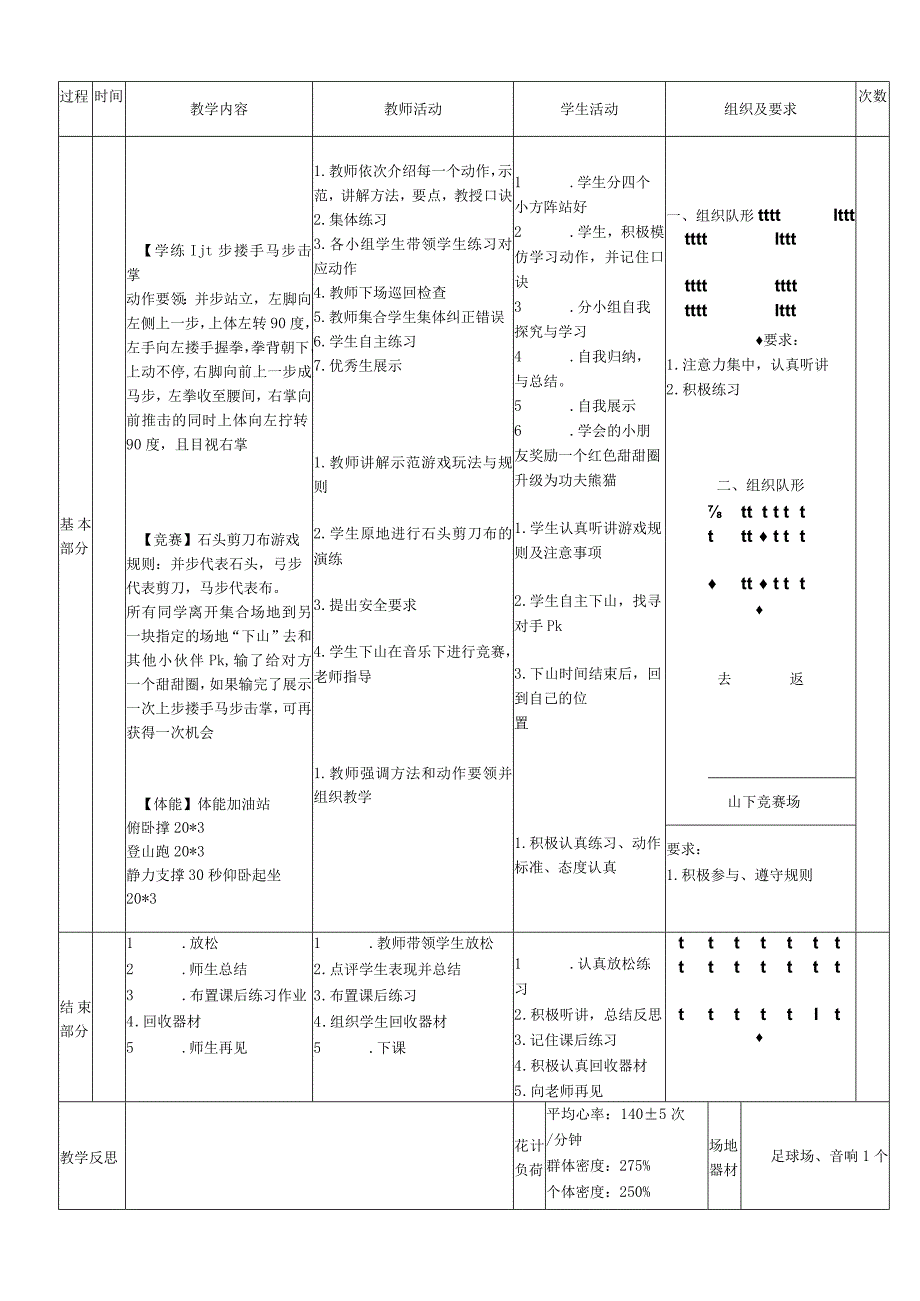 小学新课标水平二《武术组合动作上步搂手马步击掌》体育与健康教案.docx_第2页