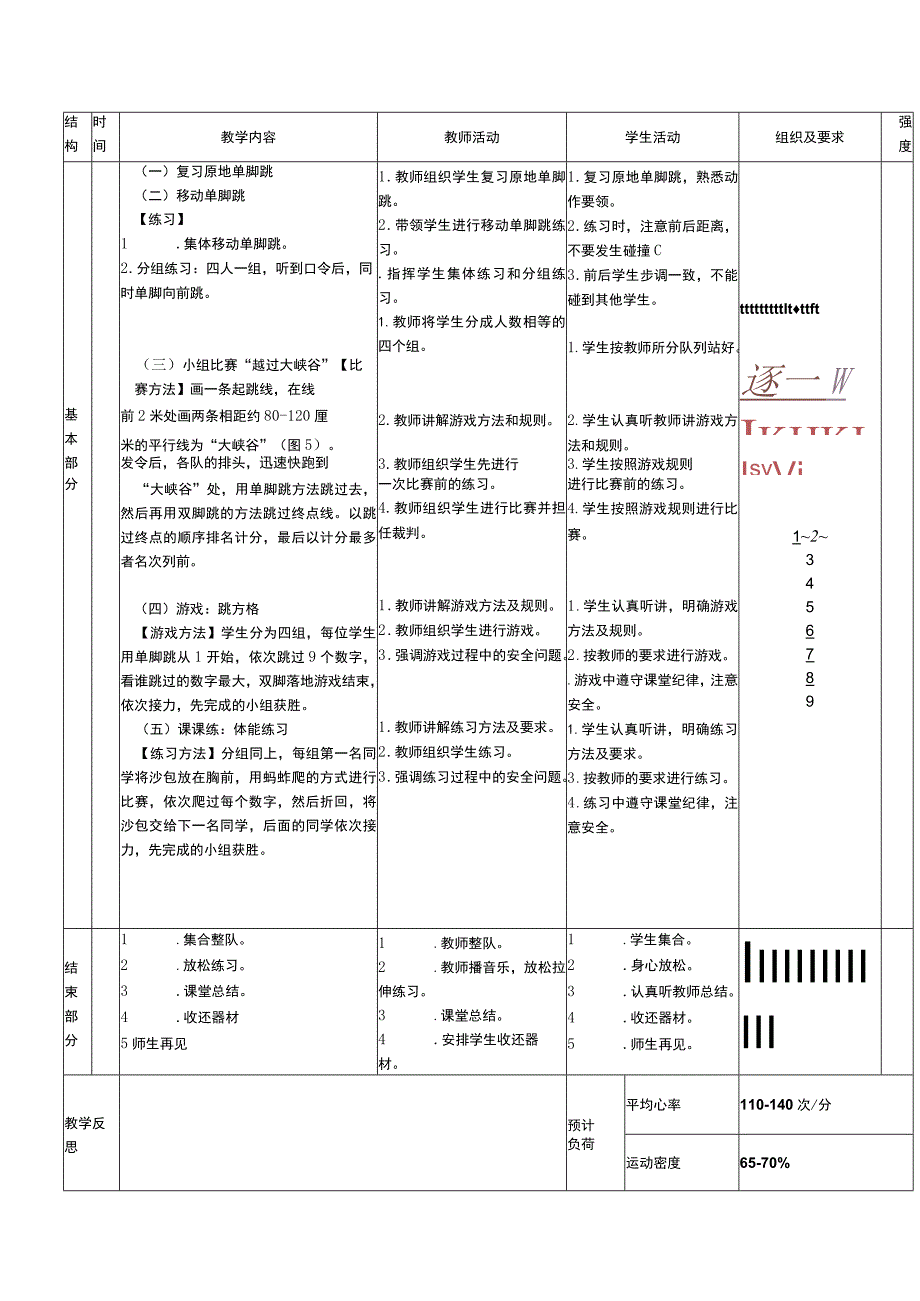 义务教育新课标水平一移动技能单脚跳格子体育与健康教案.docx_第2页