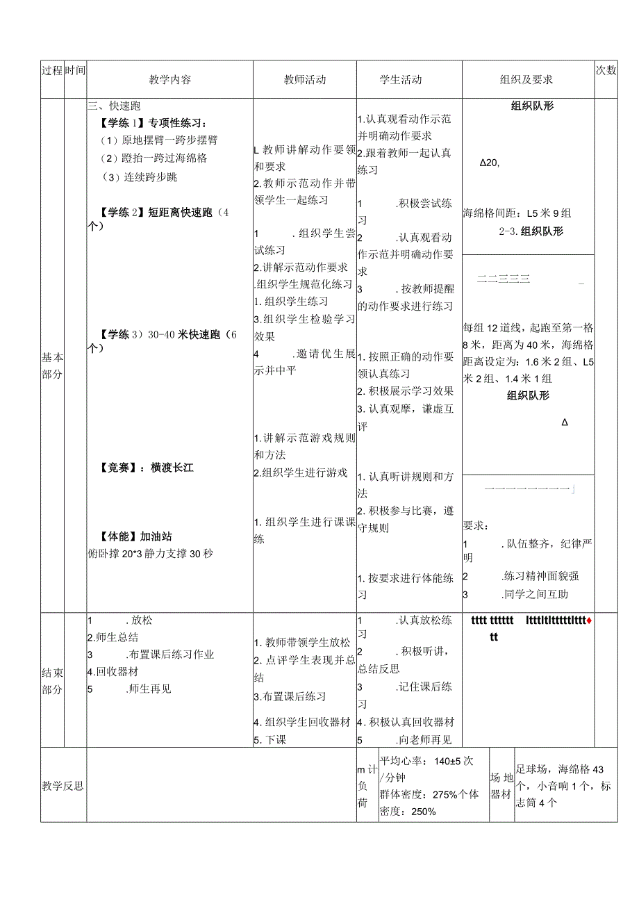 小学新课标水平二《快速跑》体育与健康教案.docx_第2页