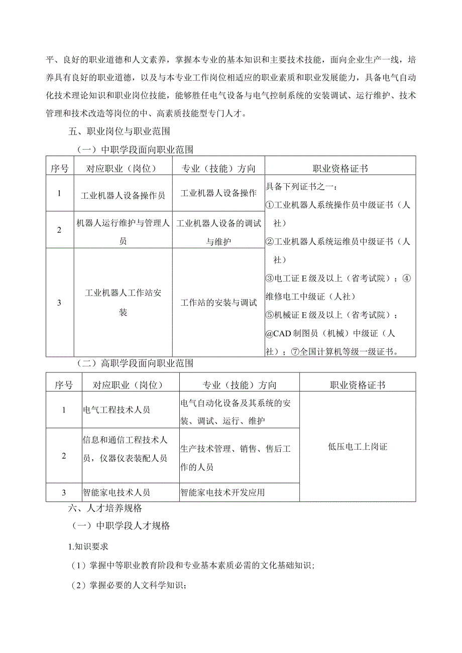 中高职贯通培养三二分段工业机器人技术应用专业人才培养方案.docx_第2页