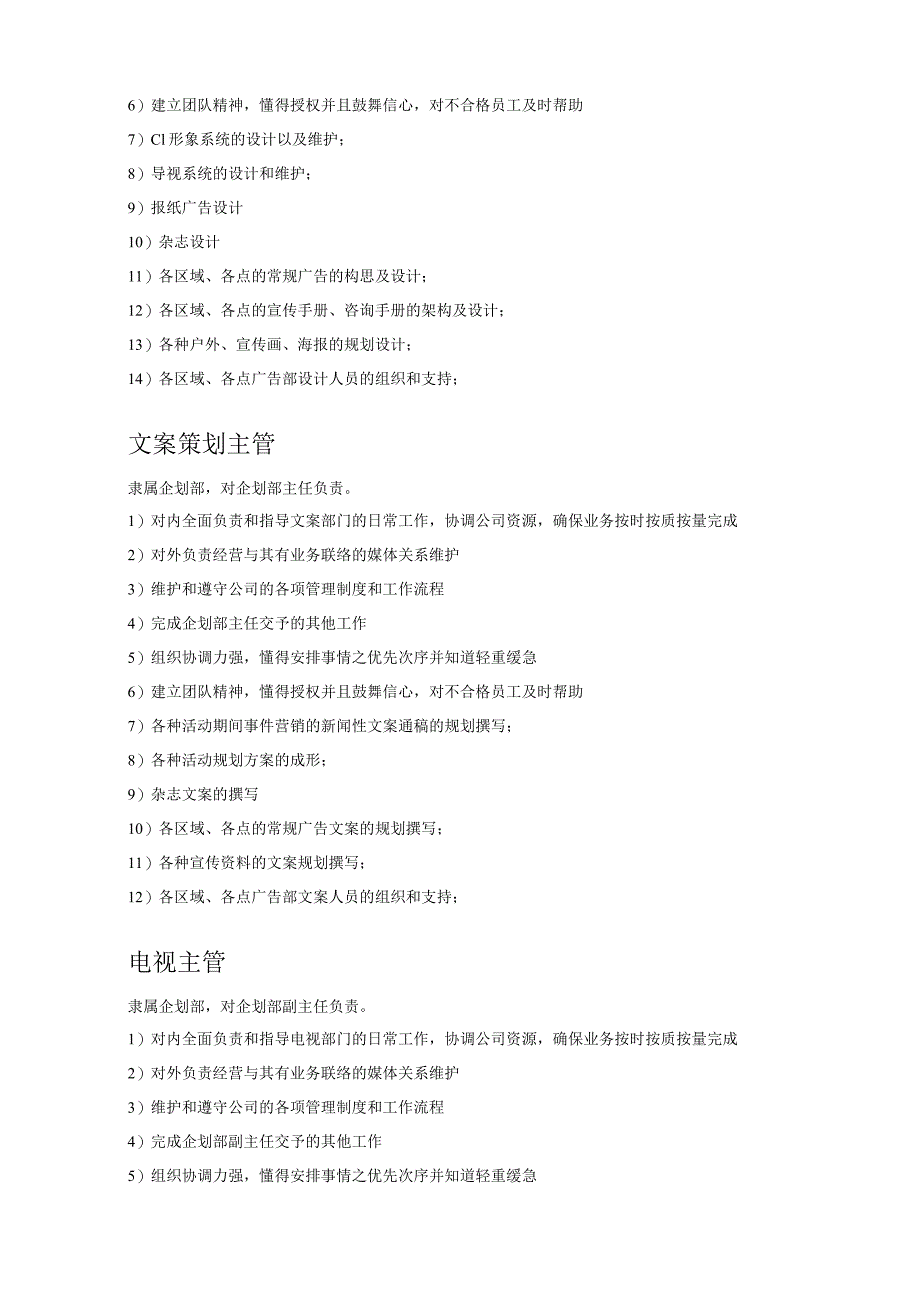 公司企业营销企划部各岗位职责.docx_第3页