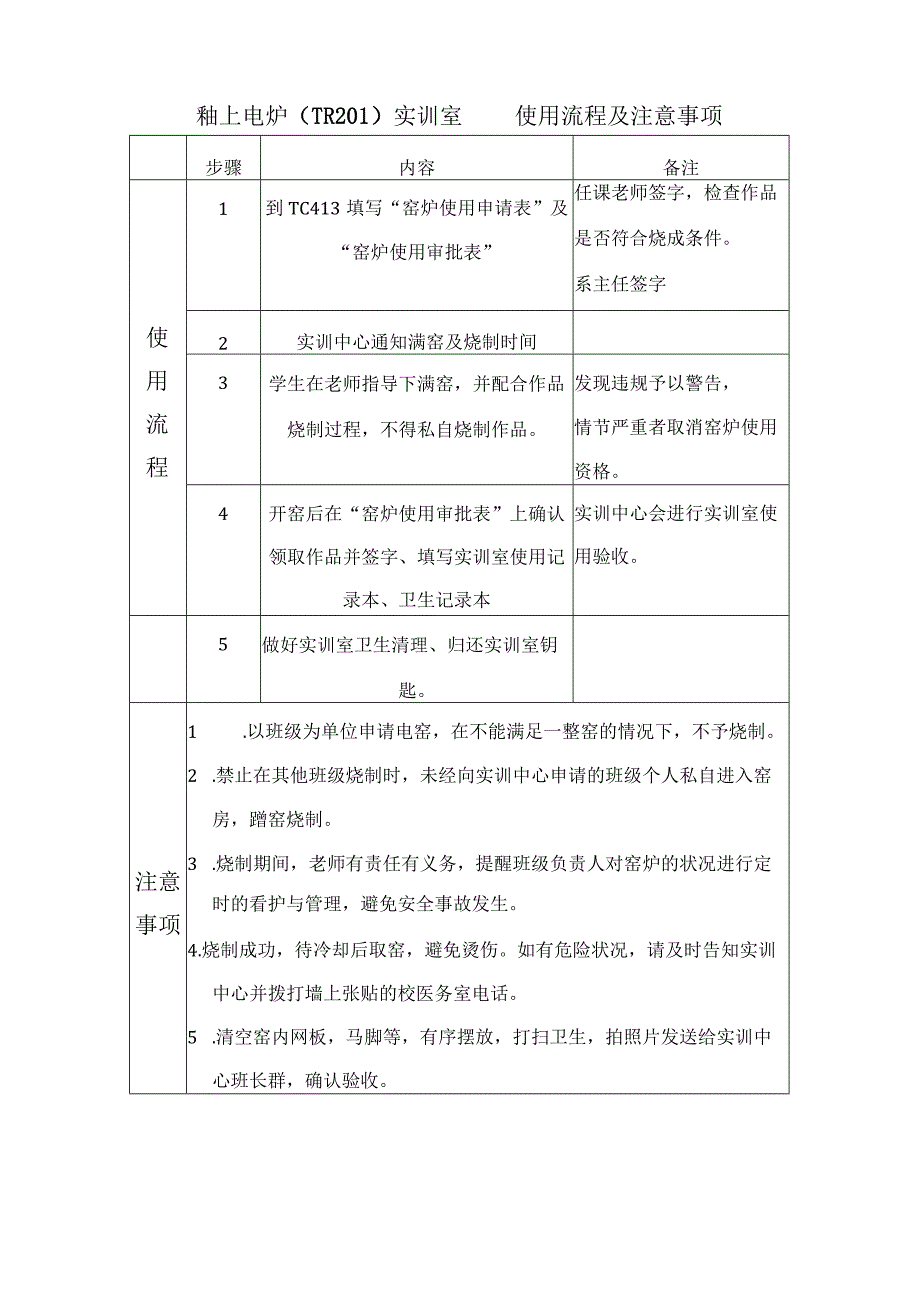 陶瓷美术与设计艺术学院釉下窑炉CTC实训室使用申请表.docx_第2页