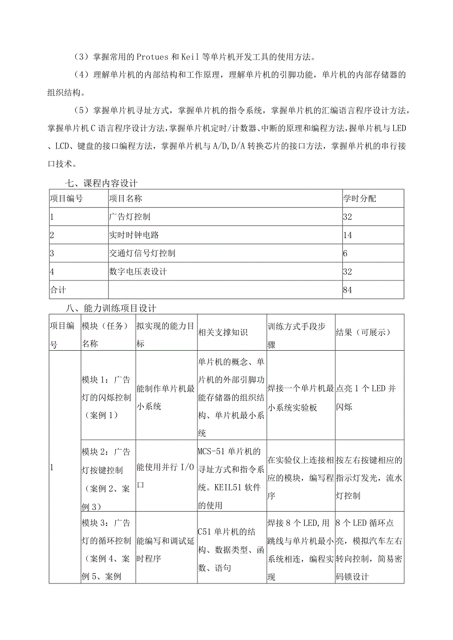 高职《单片机技术》课程标准.docx_第3页