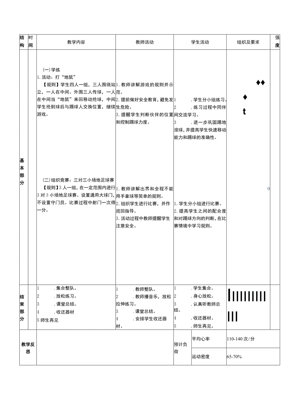 二年级下册水平一下肢操控技能训练小足球复习踢地滚球体育与健康教案.docx_第2页