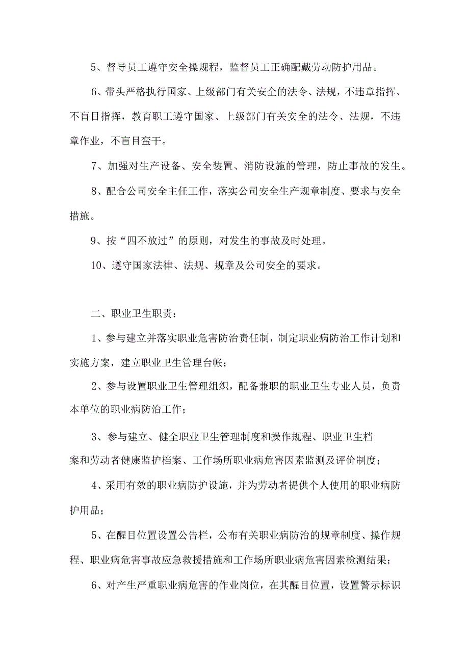 生产公司办公室主管安全生产和职业健康责任书.docx_第2页