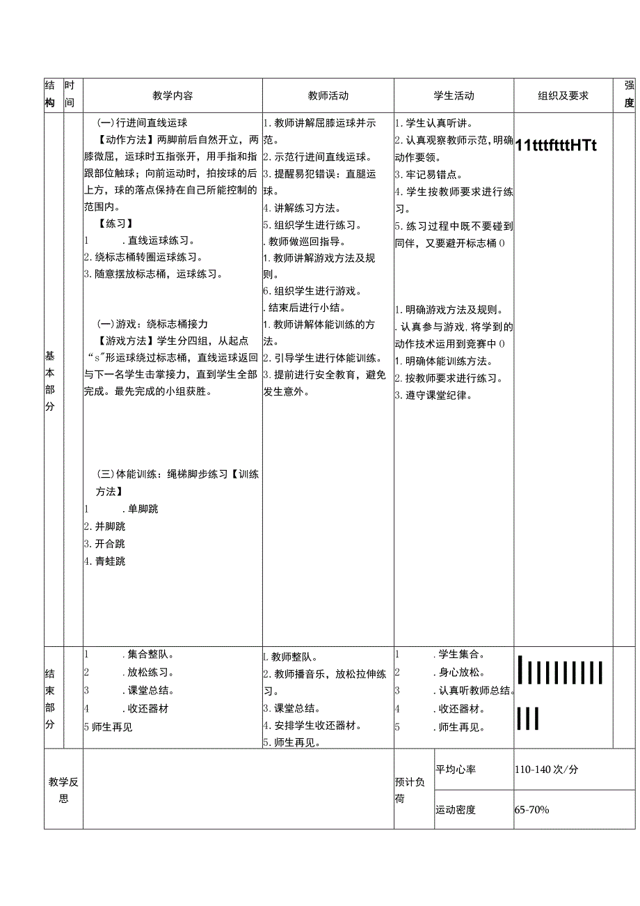 一年级下册水平一操作技能训练与提升篮球行进间直线运球体育与健康教案.docx_第2页