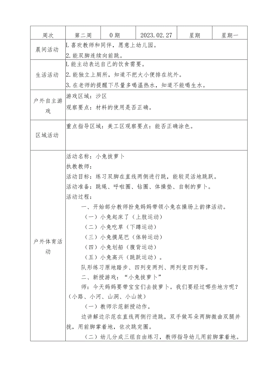 小一班备课本第2周备课教案.docx_第1页