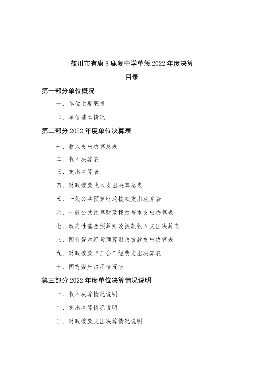 赣州市南康区唐江中学单位2022年度决算.docx_第1页