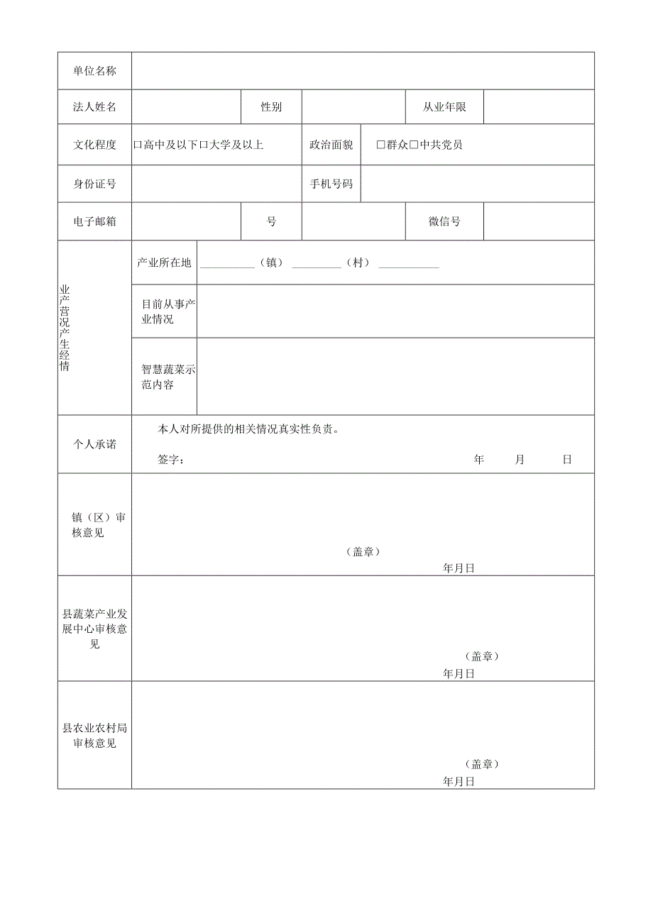 阳新县2023年蔬菜标杆新型经营主体申报表.docx_第2页