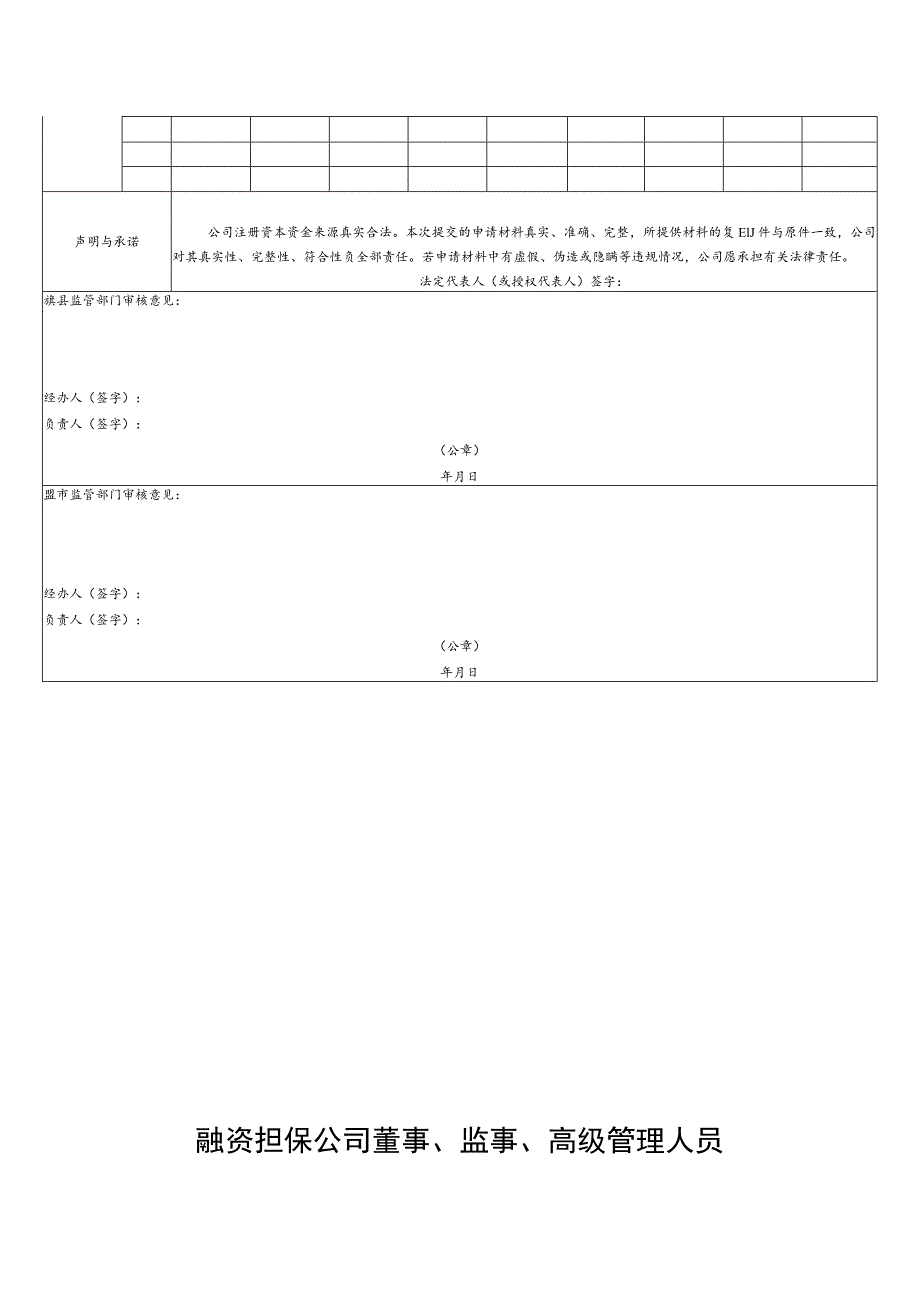 融资担保公司区外融资担保公司分支机构设立申请表.docx_第2页