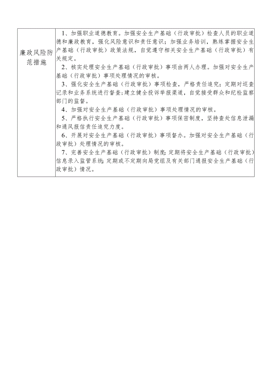 某县应急管理部门安全生产基础(行政审批)股股长个人岗位廉政风险点排查登记表.docx_第2页