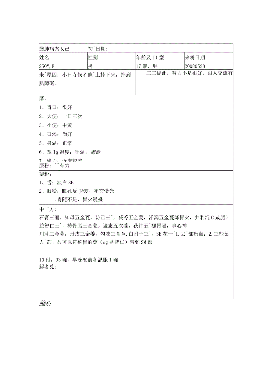 资深中医医师病案记录-中药方 (345).docx_第1页