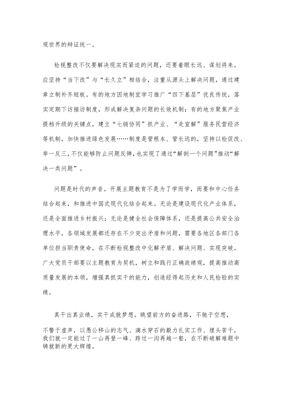 第二批主题教育把检视整改摆在突出位置心得体会发言.docx_第2页