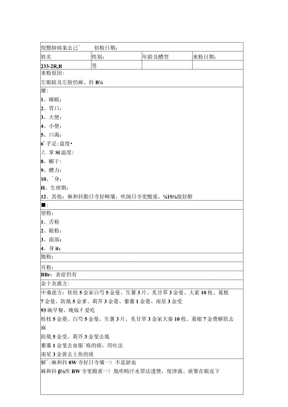 资深中医医师病案记录-中药方 (311).docx_第1页