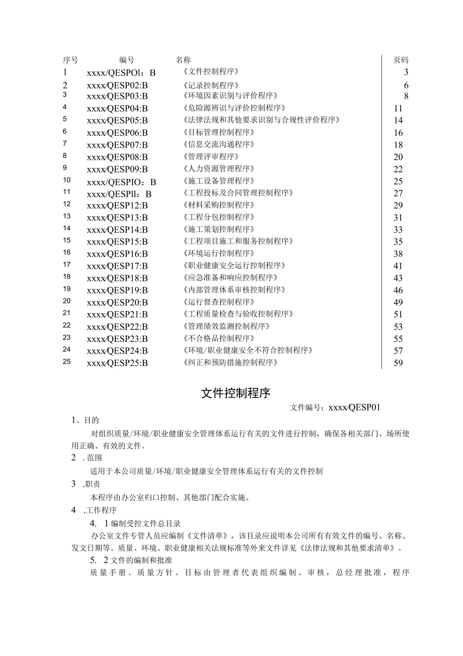 2022年某某建设工程有限公司程序文件汇编【供参考】.docx_第2页