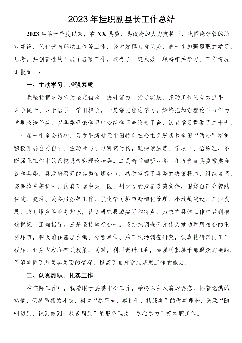 （20231016）2023年挂职副县长工作总结.docx_第1页