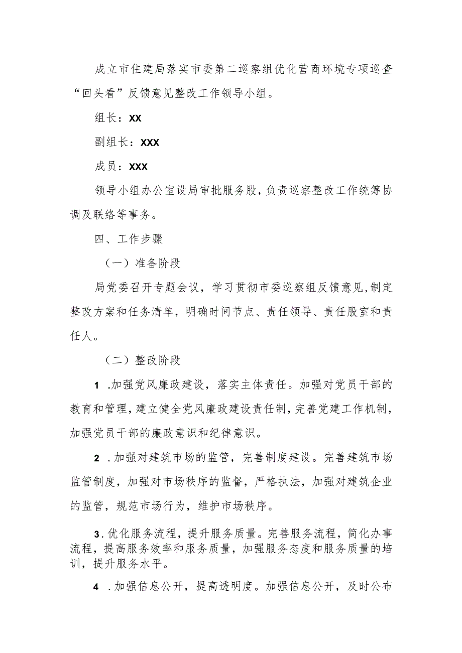 市住建局优化营商环境巡察反馈意见整改工作方案.docx_第2页